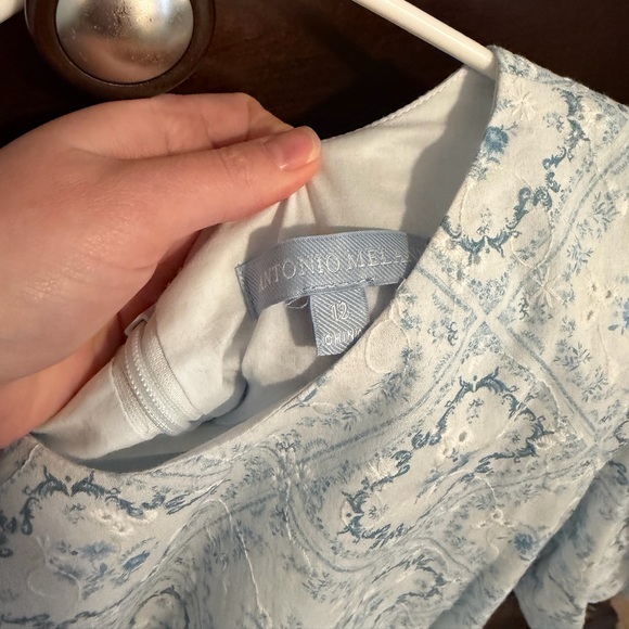 Born on Fifth for Antonio Melani blue puff sleeve dress size 12 - Picture 4 of 5